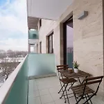 Subtle Grey With Furnished Balcony And Parking In By Renters Apartment