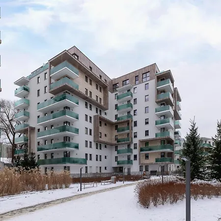 Subtle Grey With Furnished Balcony And Parking In By Renters Apartment Krakow